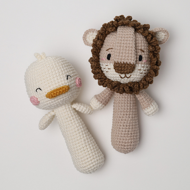 Duckling and Lion Rattles