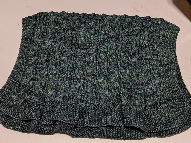 Now I Lay Me Down To Sleep Cabled Baby Blanket