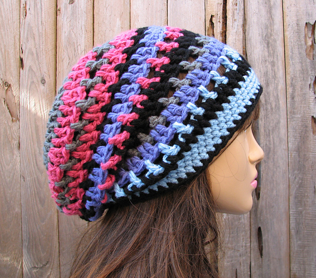 Crochet colorful hat