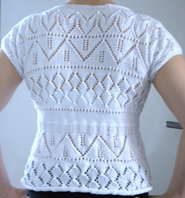 6343 Damenshirt mit Lochmuster-Mix