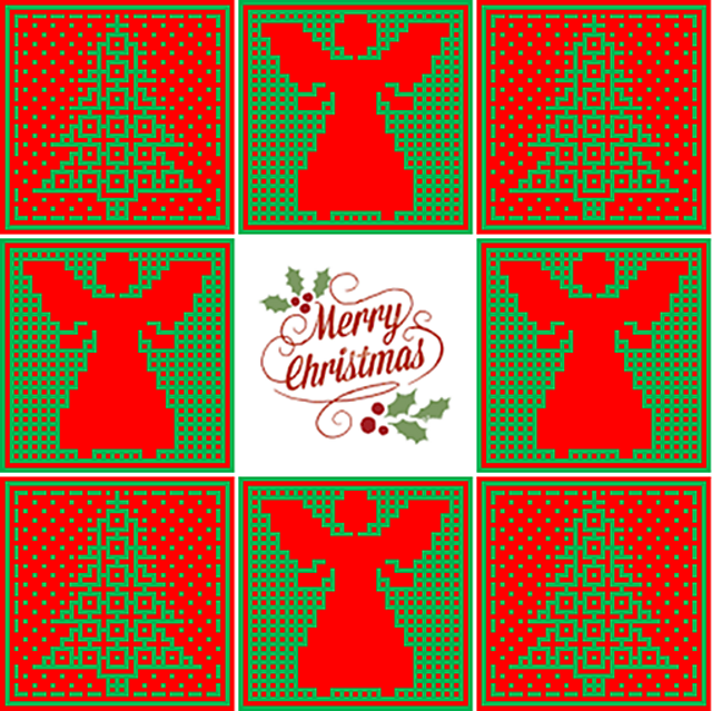 2 X-mas potholders by Evelyn