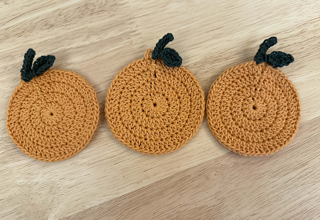 Orange coaster/hanging ornament
