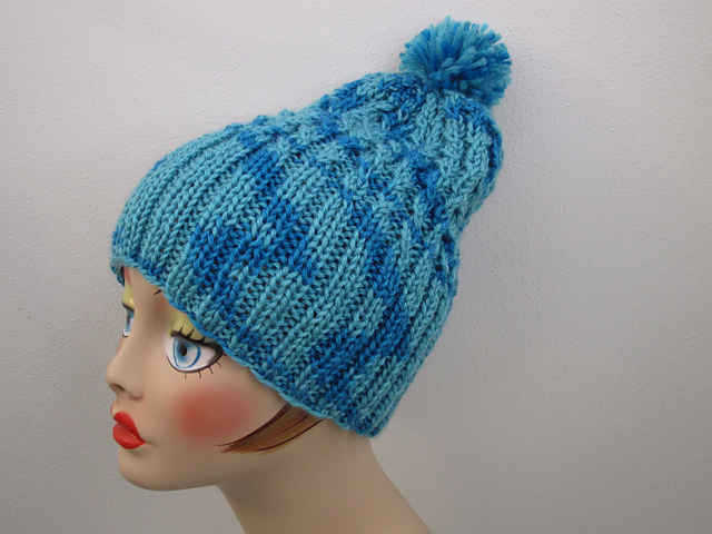 Slouchy Baby-Cabled Stocking Hat