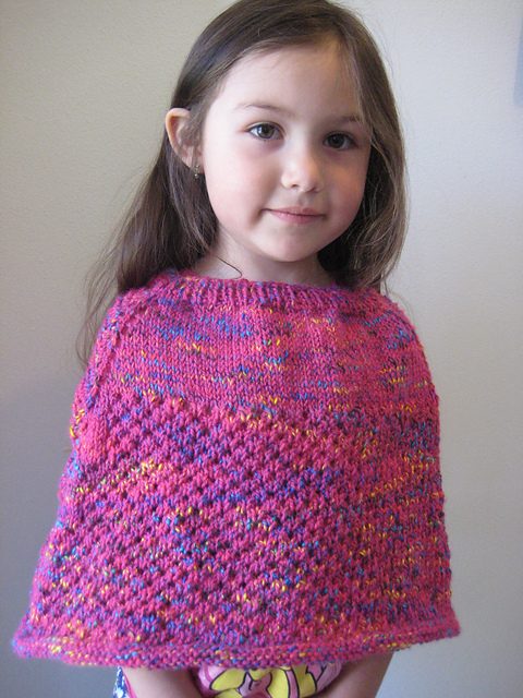Cellular Stitch Kids' Poncho