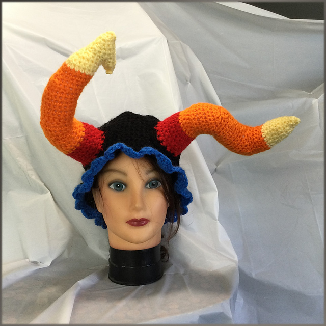 Ravelry Circinus Candy Corn Horns Hat pattern by Sheri K