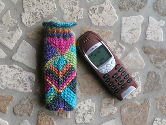 Patchworksocke fuer das Handy (Cellphone Case)