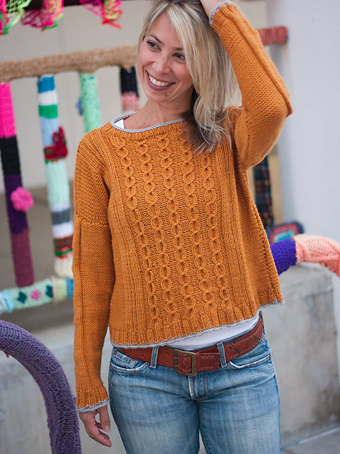 Not A Jersey Girl Cable Sweater