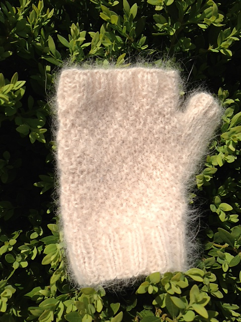 Fingerless Moss Stitch Mitts