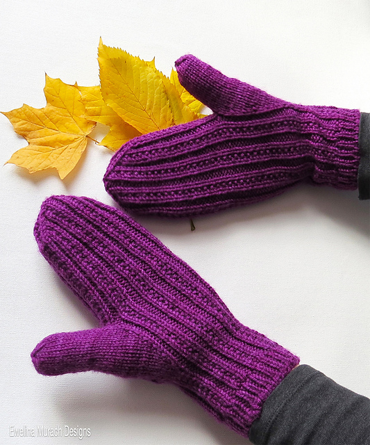 Beaded Rib Mittens