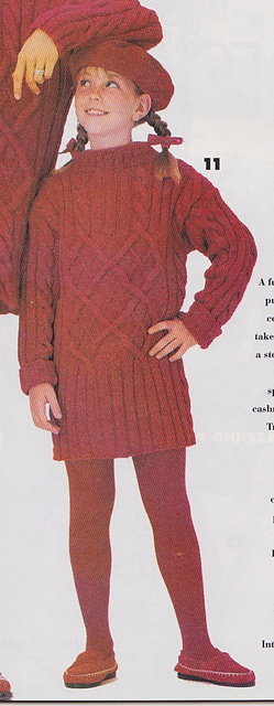 #11 Girl's Cabled Tunic Dress