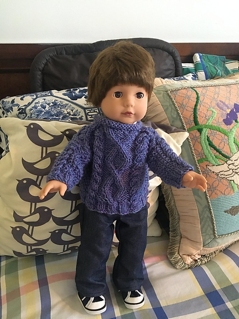 Cables with Heart - Teddy Bear Sweater and Hat