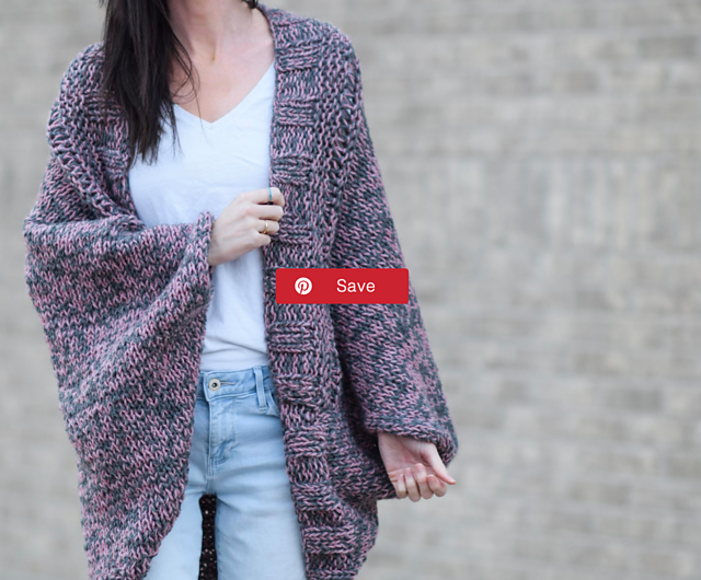 Easy Relaxed Marled Cardigan