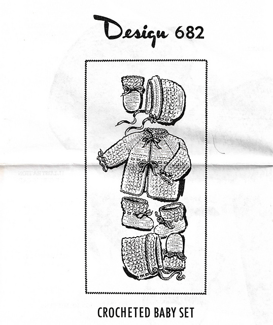 Design 682 - Crocheted Baby Set