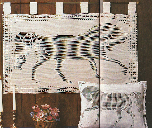 Ravelry: Horse Wall Hanging and Pillow pattern by Jamie Joyce