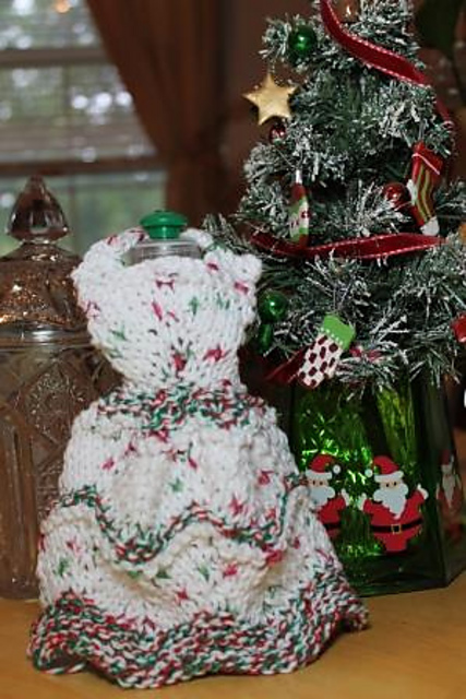 Mrs Claus Kitchen Helper Dress Dishcloth