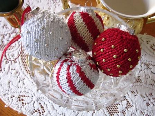 Covered Christmas Ornaments