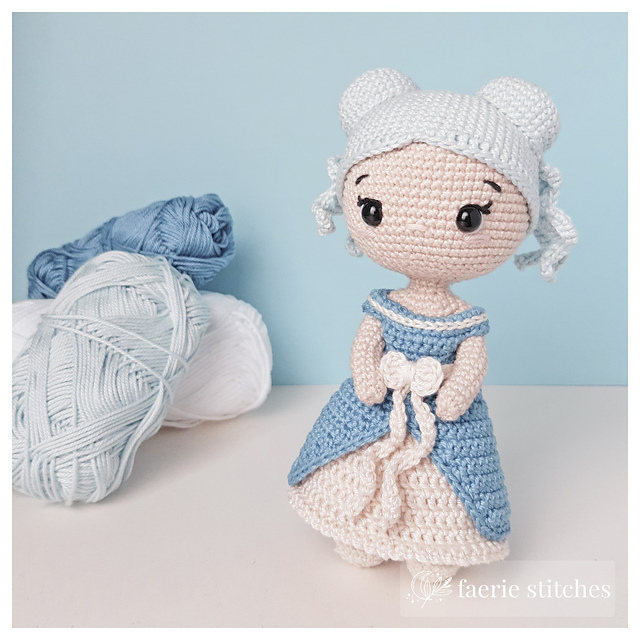Aqua Amigurumi Doll