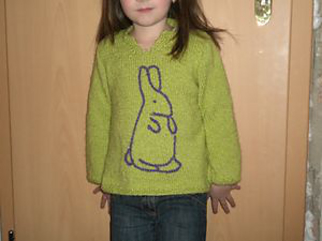 300 Pull motif lapin