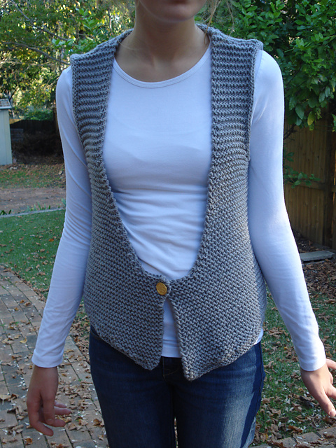 Quick One button vest