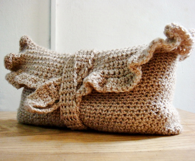 Clutch Purse with Ruffles
