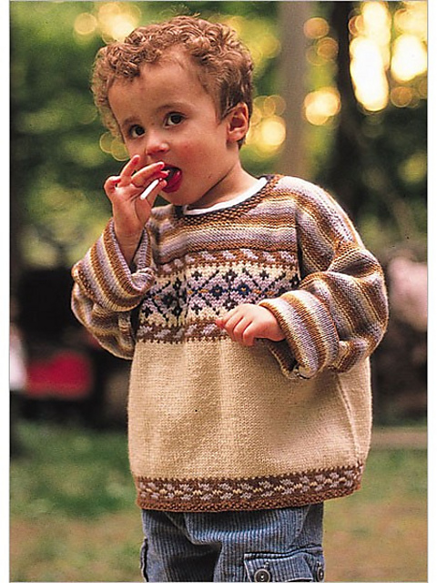 Caramel Denim Fair Isle