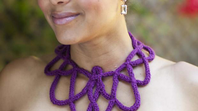 Spool-Knitted Necklace