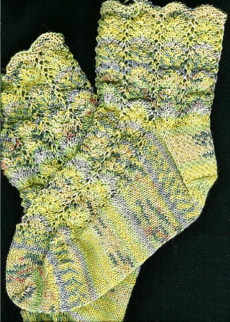 Vine Lace Stripe Summer Socks