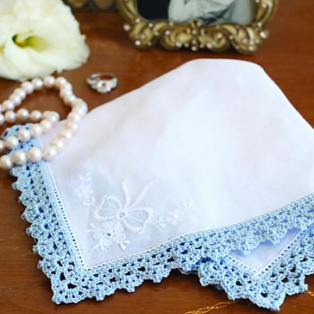 Something Blue Handkerchief Trim