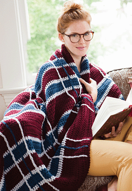 The Lit Major: Plaid Crochet Blanket