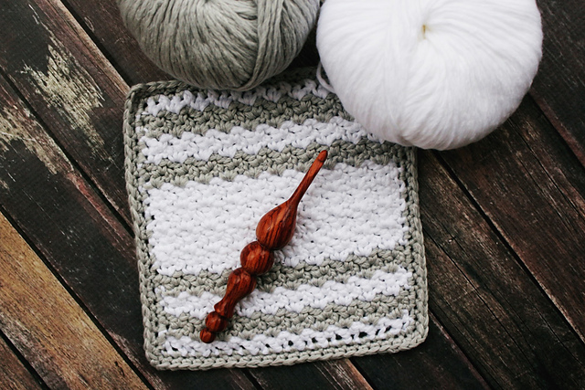 Striped Farmhouse Wash Cloth