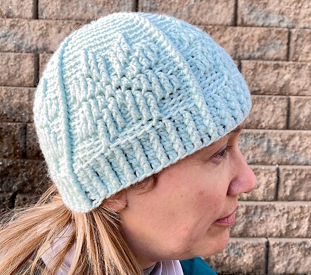 Textured Snowflake Beanie
