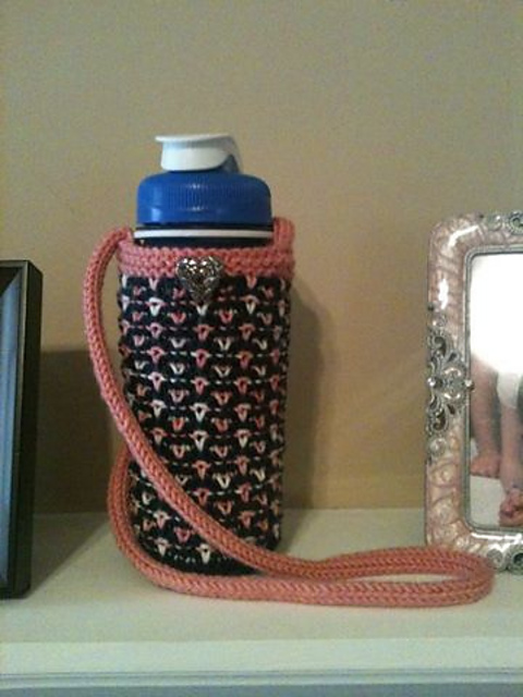 Falling Ribbons Water Bottle Cozy