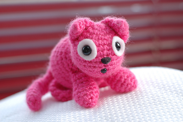 Gumball the Kitten Amigurumi, version 2 (worsted)