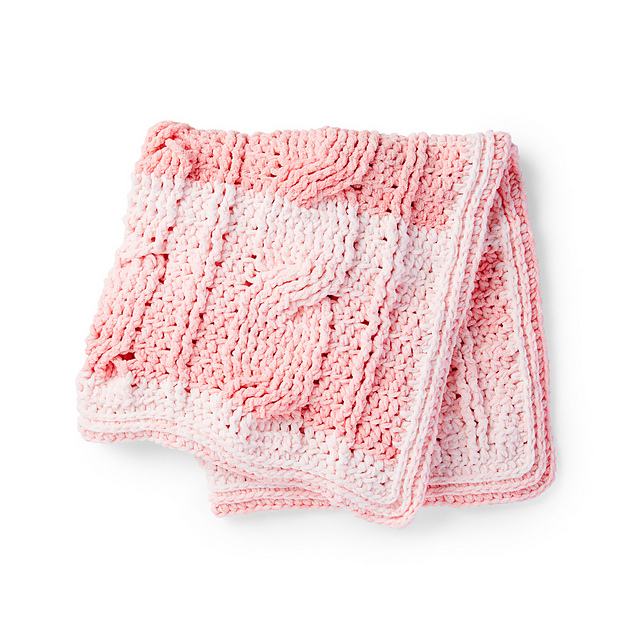 Crochet Big Cables Blanket