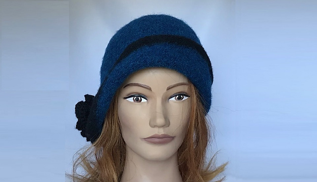 Felted Cloche Flapper Hat