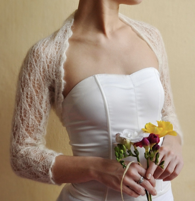 Ravelry: Lace leaf bolero pattern by hand made by fasOLA
