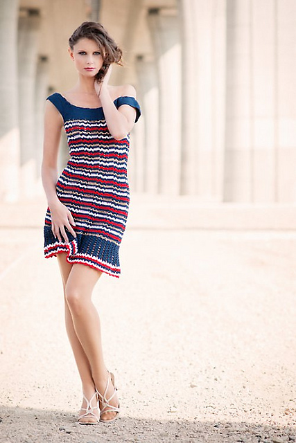 Crochet dress Sailor Girl