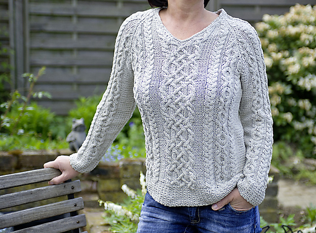 Joyce Summer Sweater with Cables