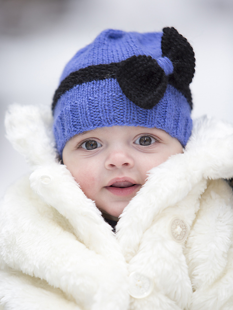 Baby Beanie with a Band and a Bow