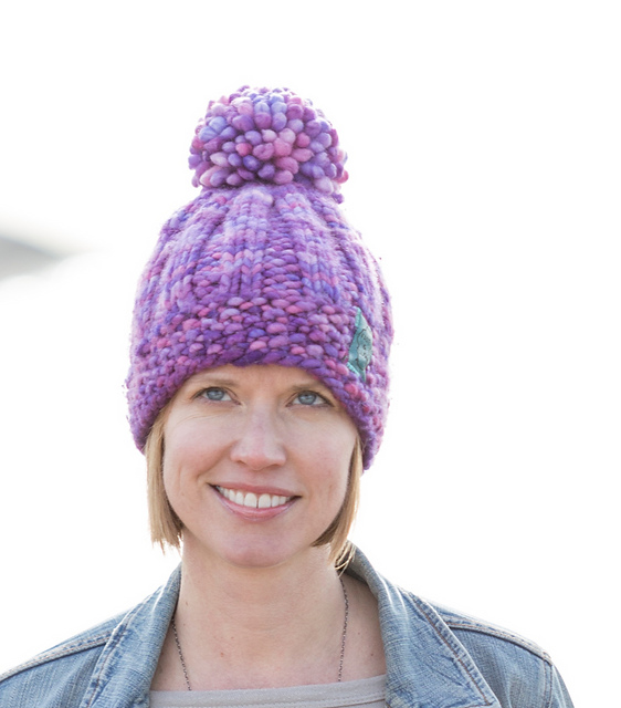 Super Chunky Seed Brim Hat with Pom Pom