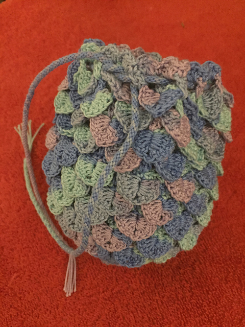 Ravelry Dragon Egg Dice Bag or Reticule pattern by Marsha Glassner