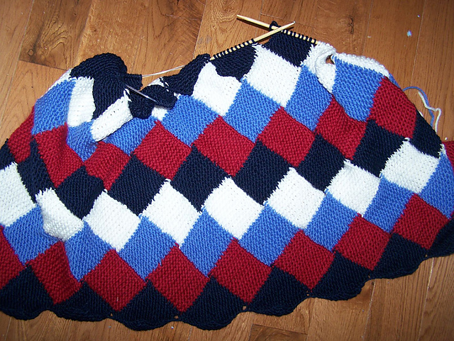 Garter Stitch Entrelac Afghan