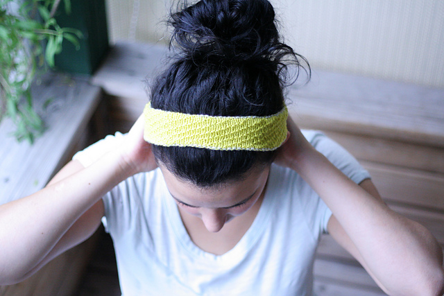 Oblique Seed stitch Headband