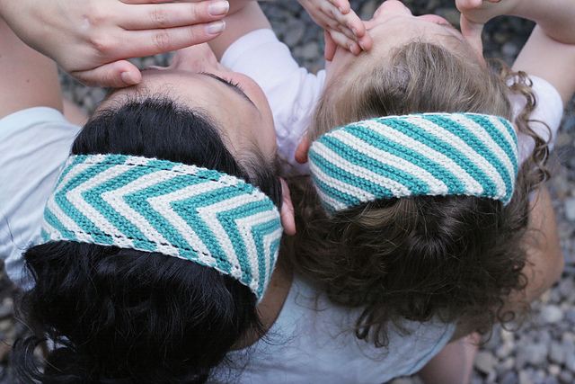 Stripes and V's Headband