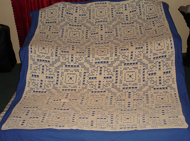 Light and Lacey Filet afghan