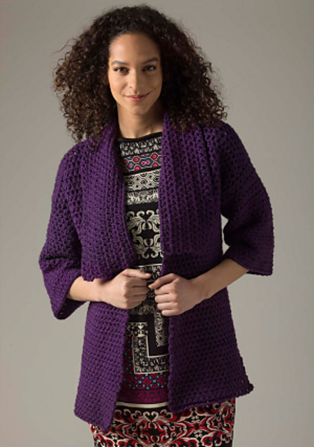 Level 1 Beginner Crocheted Cardigan