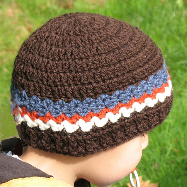 Wavey Stripey Beanie in 3 Sizes