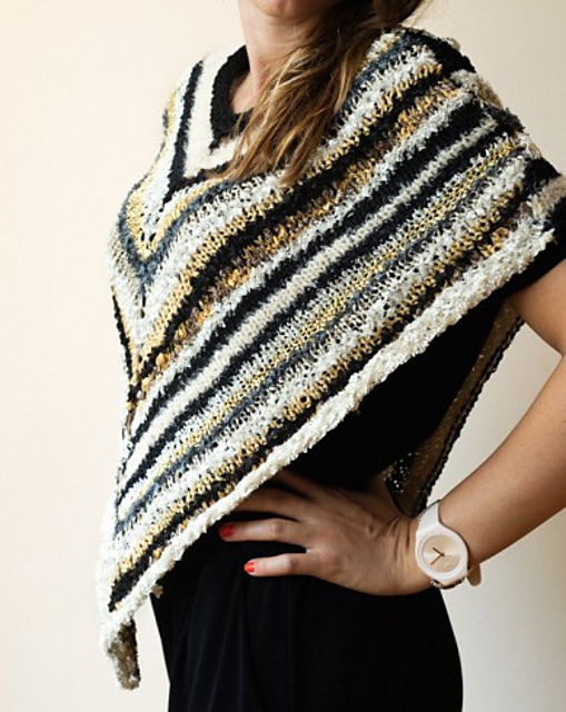 Prato Striped Poncho