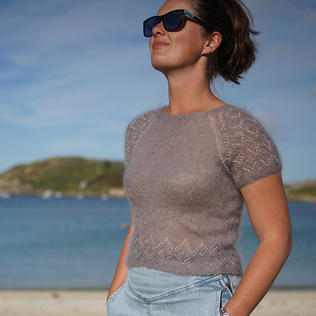 Beaded Kidsilk Occasion Top