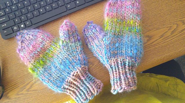 Bulky Double Rolled Mittens
